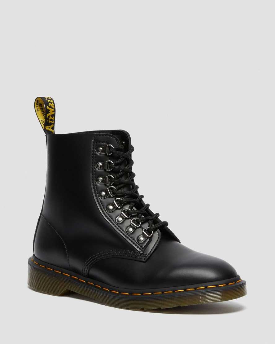 Dr. Martens 1460 Pascal Verso Smooth Nahka Naisten Nauhalliset Nilkkurit - Mustat Nilkkurit [138-CJH